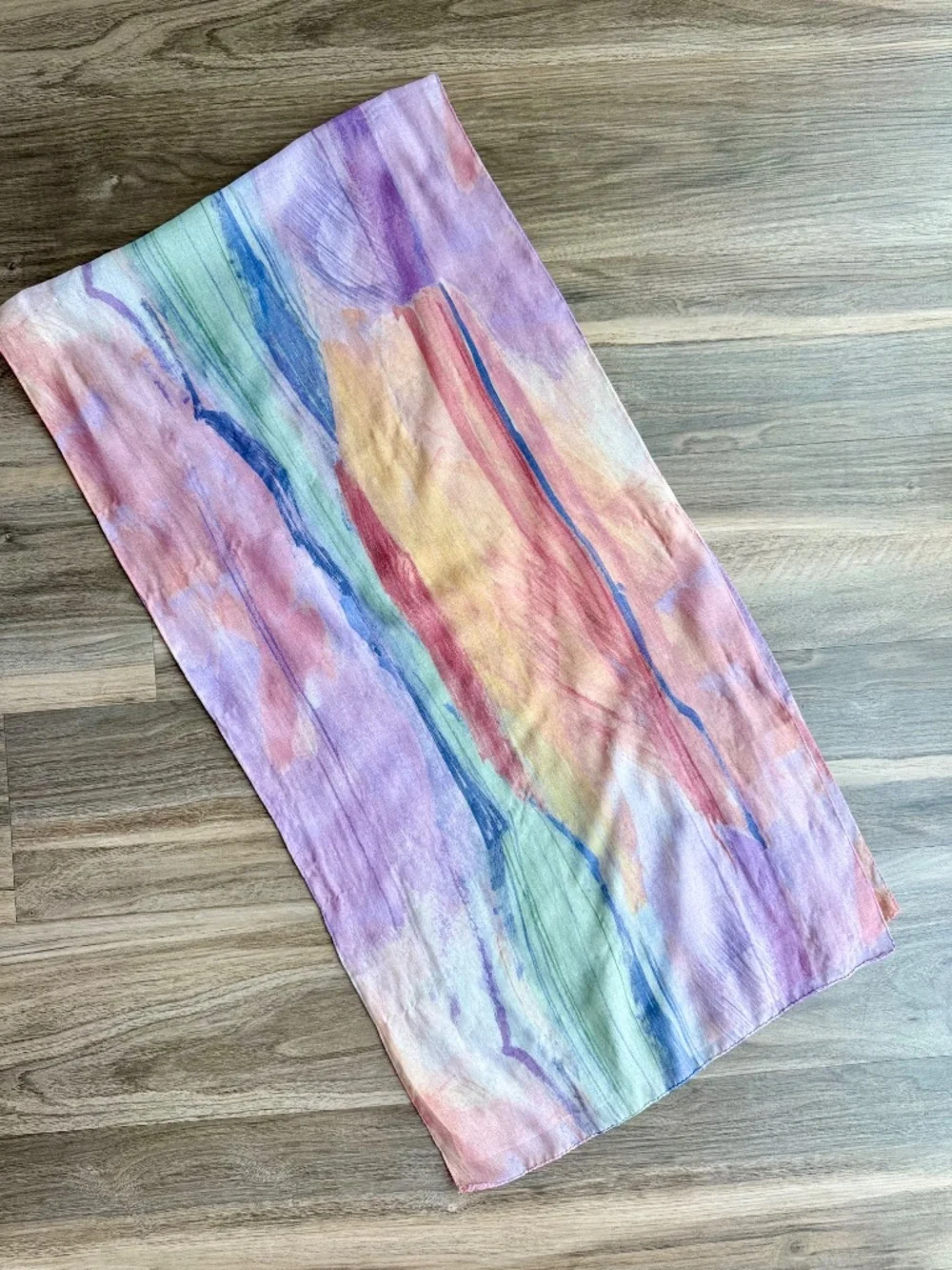 Pastel Pink Lavender Watercolor Abstract Scarf Lightweight Wrap